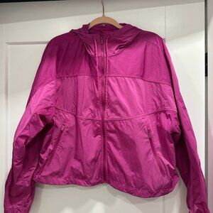 Lululemon pink cropped windbreaker water resistant